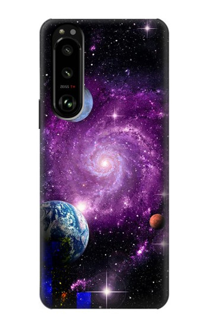 S3689 銀河宇宙惑星 Galaxy Outer Space Planet Sony Xperia 5 III バックケース、フリップケース・カバー