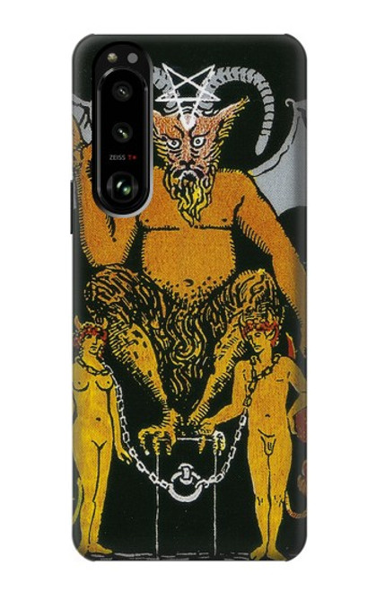 S3740 タロットカード悪魔 Tarot Card The Devil Sony Xperia 5 III バックケース、フリップケース・カバー