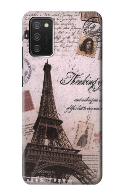 S2211 パリエッフェル塔ポストカード Paris Postcard Eiffel Tower Samsung Galaxy A03S バックケース、フリップケース・カバー