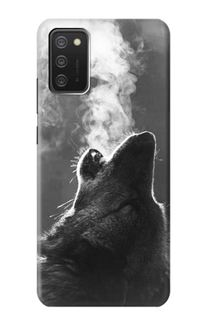 S3505 オオカミ Wolf Howling Samsung Galaxy A03S バックケース、フリップケース・カバー