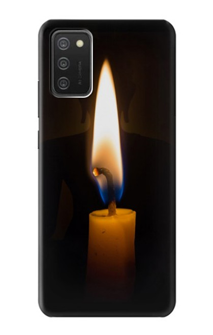 S3530 仏 Buddha Candle Burning Samsung Galaxy A03S バックケース、フリップケース・カバー