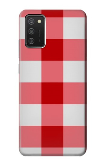 S3535 レッドギンガム Red Gingham Samsung Galaxy A03S バックケース、フリップケース・カバー