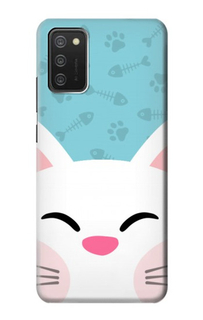 S3542 かわいい猫漫画 Cute Cat Cartoon Samsung Galaxy A03S バックケース、フリップケース・カバー