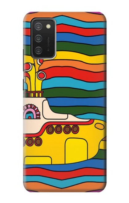 S3599 ヒッピーイエローサブマリン Hippie Submarine Samsung Galaxy A03S バックケース、フリップケース・カバー