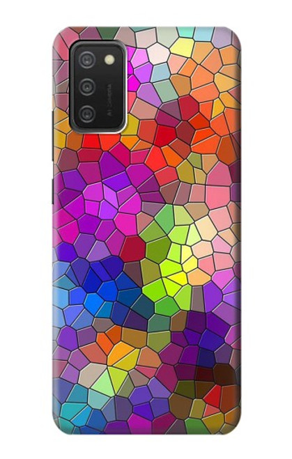 S3677 カラフルなレンガのモザイク Colorful Brick Mosaics Samsung Galaxy A03S バックケース、フリップケース・カバー