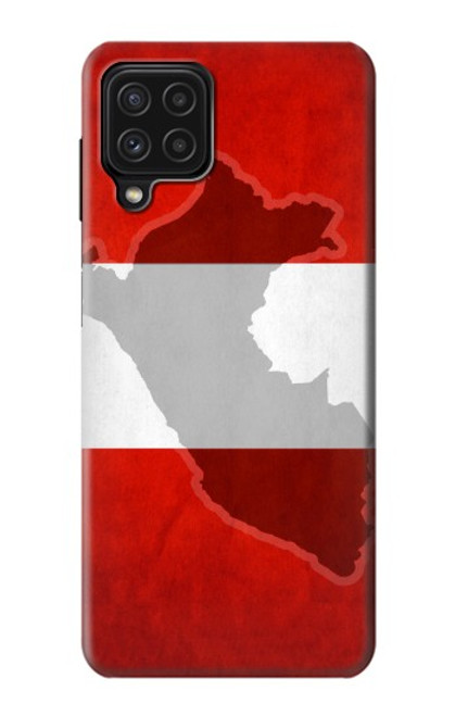 S3018 ペルー旗 Peru Flag Samsung Galaxy A22 4G バックケース、フリップケース・カバー