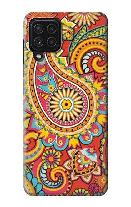 S3402 ペイズリー花柄 Floral Paisley Pattern Seamless Samsung Galaxy A22 4G バックケース、フリップケース・カバー