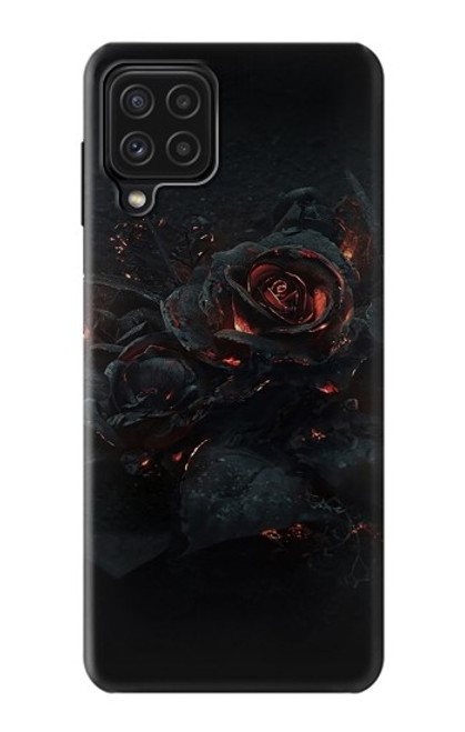 S3672 バーンドローズ Burned Rose Samsung Galaxy A22 4G バックケース、フリップケース・カバー