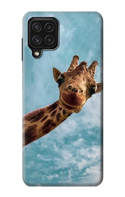 S3680 かわいいスマイルキリン Cute Smile Giraffe Samsung Galaxy A22 4G バックケース、フリップケース・カバー