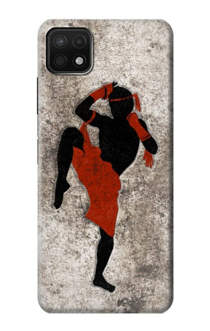 S2634 ムエタイキックボクシング格闘技 Muay Thai Kickboxing Martial Art Samsung Galaxy A22 5G バックケース、フリップケース・カバー