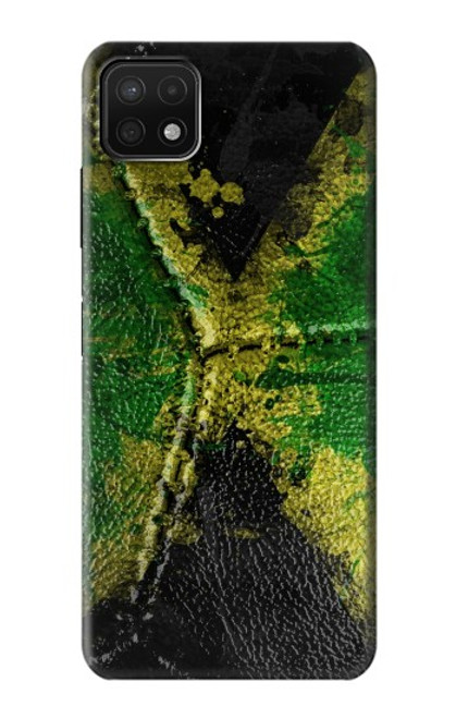 S3319 ジャマイカの旗ビンテージフットボールのグラフィック Jamaica Flag Vintage Football Graphic Samsung Galaxy A22 5G バックケース、フリップケース・カバー