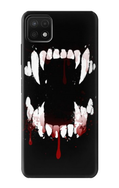 S3527 吸血鬼の歯 Vampire Teeth Bloodstain Samsung Galaxy A22 5G バックケース、フリップケース・カバー
