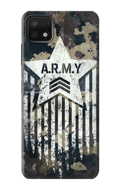 S3666 陸軍迷彩迷彩 Army Camo Camouflage Samsung Galaxy A22 5G バックケース、フリップケース・カバー