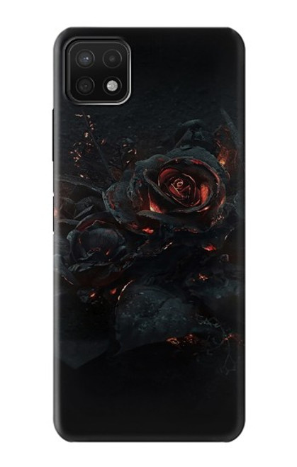 S3672 バーンドローズ Burned Rose Samsung Galaxy A22 5G バックケース、フリップケース・カバー