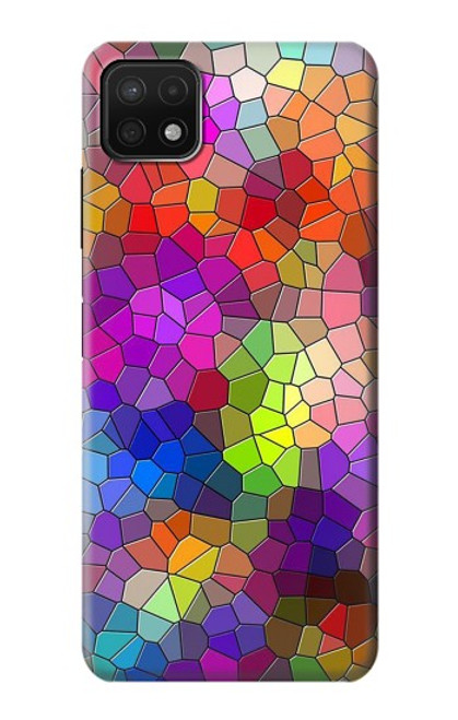 S3677 カラフルなレンガのモザイク Colorful Brick Mosaics Samsung Galaxy A22 5G バックケース、フリップケース・カバー