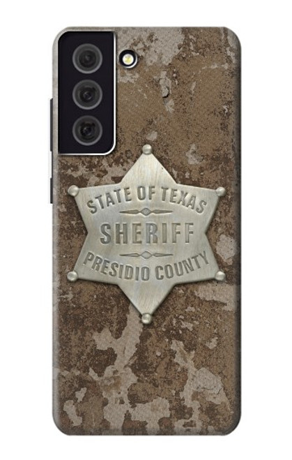 S2868 テキサス保安官バッジ Texas Presidio County Sheriff Badge Samsung Galaxy S21 FE 5G バックケース、フリップケース・カバー