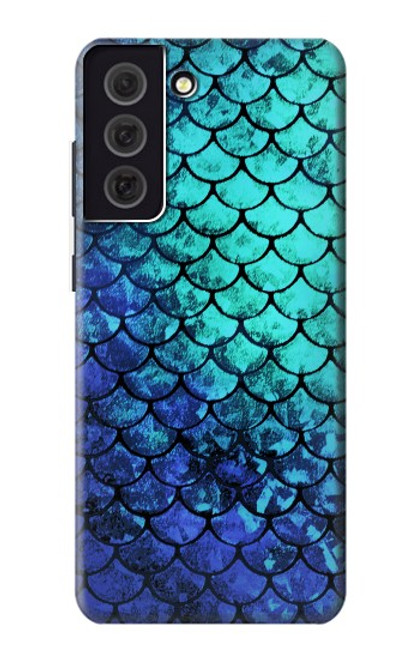 S3047 緑人魚のスケール Green Mermaid Fish Scale Samsung Galaxy S21 FE 5G バックケース、フリップケース・カバー