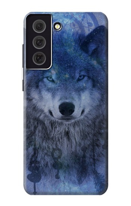 S3410 狼 ドリームキャッチャー Wolf Dream Catcher Samsung Galaxy S21 FE 5G バックケース、フリップケース・カバー