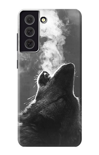 S3505 オオカミ Wolf Howling Samsung Galaxy S21 FE 5G バックケース、フリップケース・カバー