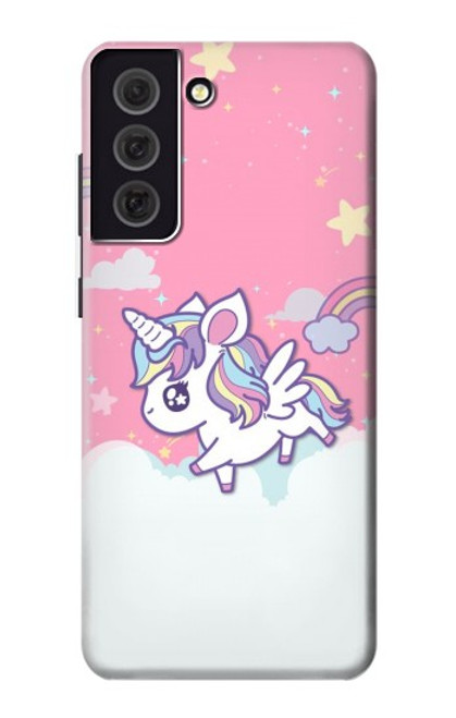 S3518 ユニコーン漫画 Unicorn Cartoon Samsung Galaxy S21 FE 5G バックケース、フリップケース・カバー