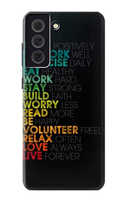 S3523 ポジティブな言葉 Think Positive Words Quotes Samsung Galaxy S21 FE 5G バックケース、フリップケース・カバー