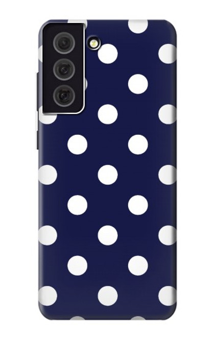 S3533 ブルーの水玉 Blue Polka Dot Samsung Galaxy S21 FE 5G バックケース、フリップケース・カバー