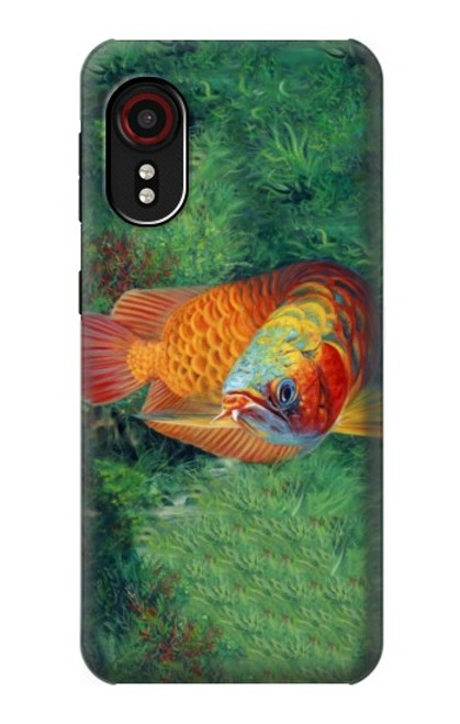 S1157 レッドアロワナ Red Arowana Fish Samsung Galaxy Xcover 5 バックケース、フリップケース・カバー