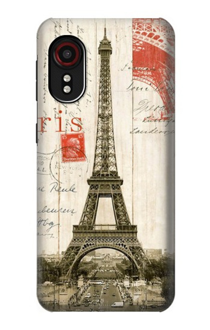 S2108 エッフェル塔パリポストカード Eiffel Tower Paris Postcard Samsung Galaxy Xcover 5 バックケース、フリップケース・カバー