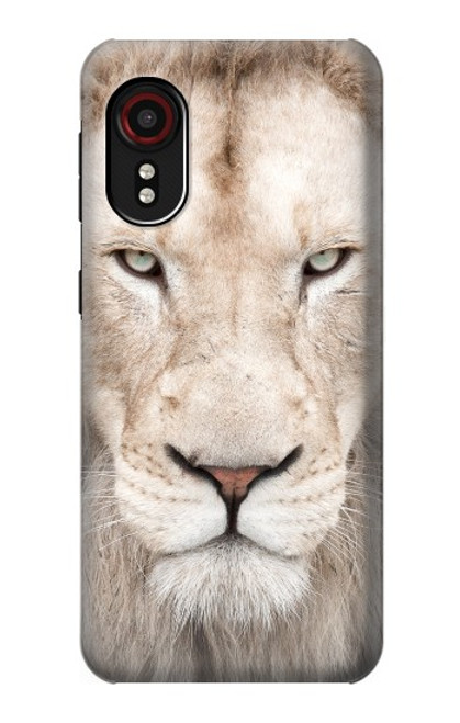 S2399 ホワイトライオンの顔 White Lion Face Samsung Galaxy Xcover 5 バックケース、フリップケース・カバー