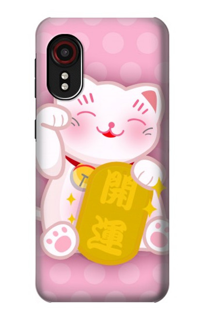 S3025 招き猫 Pink Maneki Neko Lucky Cat Samsung Galaxy Xcover 5 バックケース、フリップケース・カバー