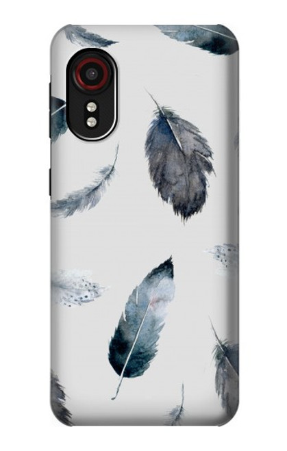 S3085 羽 Feather Paint Pattern Samsung Galaxy Xcover 5 バックケース、フリップケース・カバー