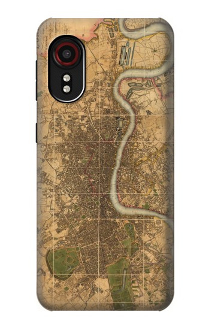 S3230 ロンドンのヴィンテージマップ Vintage Map of London Samsung Galaxy Xcover 5 バックケース、フリップケース・カバー