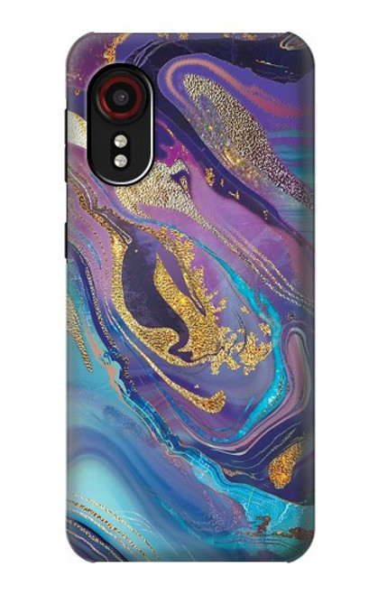 S3676 カラフルな抽象的な大理石の石 Colorful Abstract Marble Stone Samsung Galaxy Xcover 5 バックケース、フリップケース・カバー