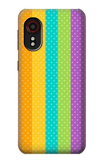 S3678 カラフルなレインボーバーティカル Colorful Rainbow Vertical Samsung Galaxy Xcover 5 バックケース、フリップケース・カバー