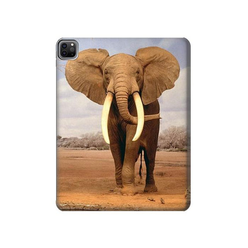 S0310 アフリカゾウ African Elephant iPad Pro 12.9 (2022,2021,2020,2018, 3rd, 4th, 5th, 6th) タブレットケース