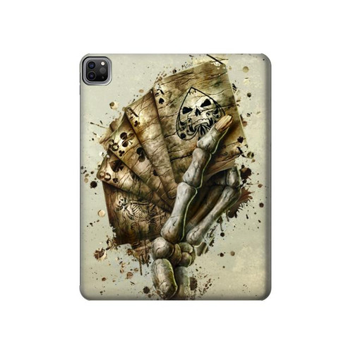 S0550 スカルカードポーカー Skull Card Poker iPad Pro 12.9 (2022,2021,2020,2018, 3rd, 4th, 5th, 6th) タブレットケース