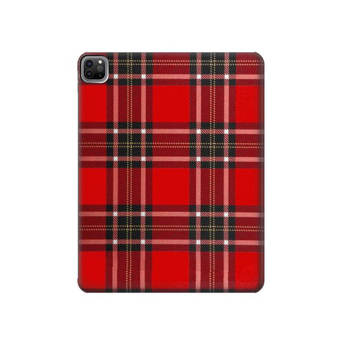 S2374 タータンレッドパターン Tartan Red Pattern iPad Pro 12.9 (2022,2021,2020,2018, 3rd, 4th, 5th, 6th) タブレットケース