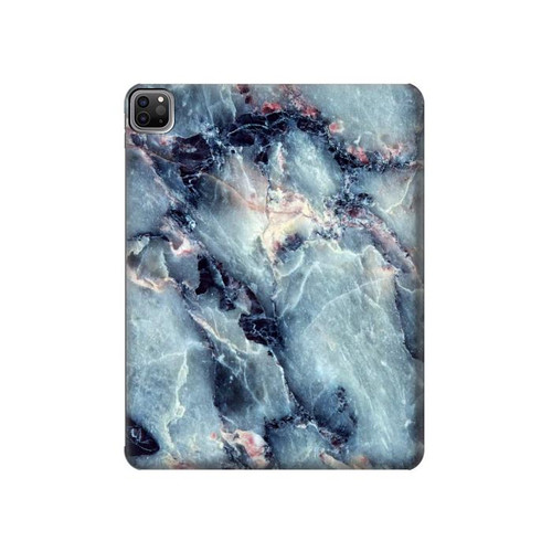 S2689 ブルーマーブルグラフィックプリント Blue Marble Texture Graphic Printed iPad Pro 12.9 (2022,2021,2020,2018, 3rd, 4th, 5th, 6th) タブレットケース