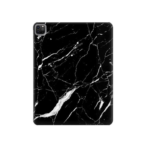 S2895 ブラックマーブルグラフィックプリント Black Marble Graphic Printed iPad Pro 12.9 (2022,2021,2020,2018, 3rd, 4th, 5th, 6th) タブレットケース