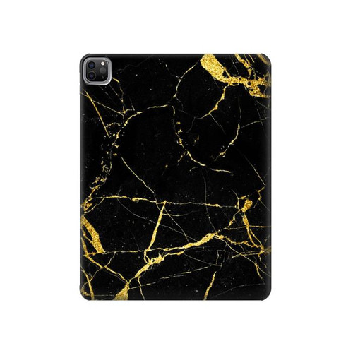 S2896 ゴールドマーブルグラフィックプリント Gold Marble Graphic Printed iPad Pro 12.9 (2022,2021,2020,2018, 3rd, 4th, 5th, 6th) タブレットケース