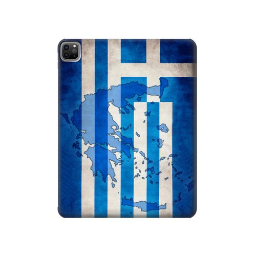 S2970 ギリシャサッカー Greece Map Football Soccer Flag iPad Pro 12.9 (2022,2021,2020,2018, 3rd, 4th, 5th, 6th) タブレットケース