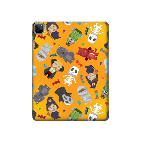 S3275 かわいいハロウィーンの漫画のパターン Cute Halloween Cartoon Pattern iPad Pro 12.9 (2022, 2021, 2020, 2018), iPad Air 13 (2025, 2024) タブレットケース