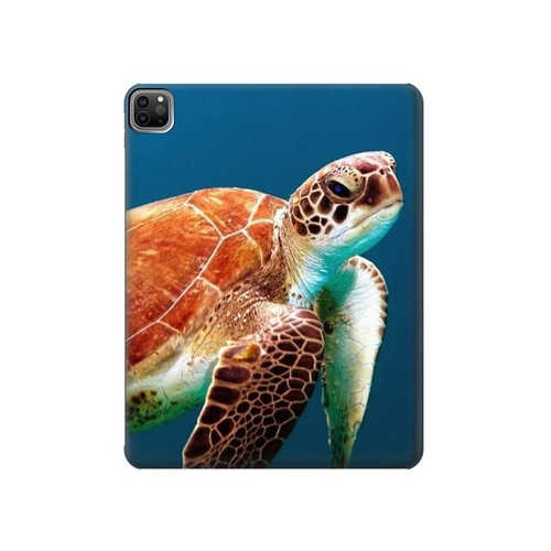 S3497 ウミガメ Green Sea Turtle iPad Pro 12.9 (2022,2021,2020,2018, 3rd, 4th, 5th, 6th) タブレットケース