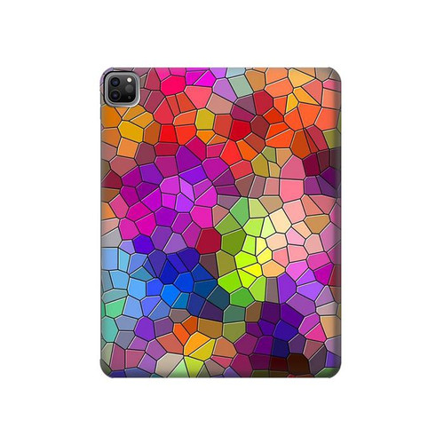 S3677 カラフルなレンガのモザイク Colorful Brick Mosaics iPad Pro 12.9 (2022,2021,2020,2018, 3rd, 4th, 5th, 6th) タブレットケース