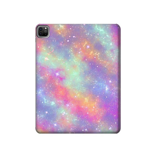 S3706 パステルレインボーギャラクシーピンクスカイ Pastel Rainbow Galaxy Pink Sky iPad Pro 12.9 (2022,2021,2020,2018, 3rd, 4th, 5th, 6th) タブレットケース