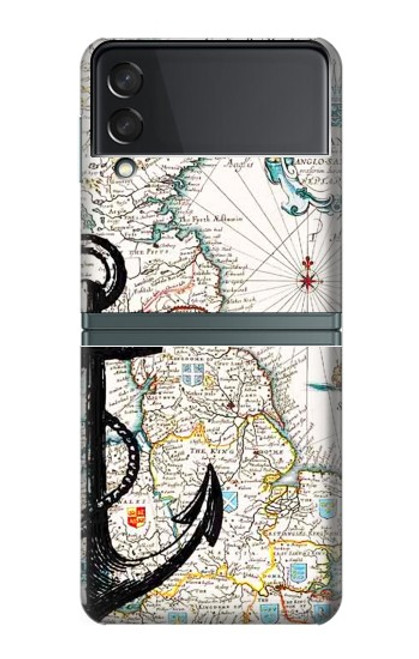 S1962 海図 Nautical Chart Samsung Galaxy Z Flip 3 5G バックケース、フリップケース・カバー