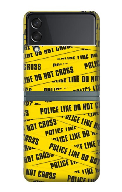 S2088 警察の警戒線は交差しません Police Line Do Not Cross Samsung Galaxy Z Flip 3 5G バックケース、フリップケース・カバー