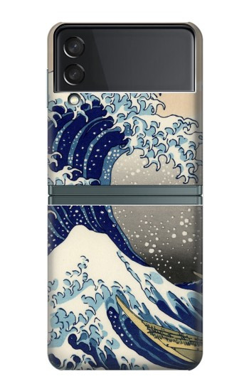S2389 葛飾北斎 神奈川沖浪裏 Katsushika Hokusai The Great Wave off Kanagawa Samsung Galaxy Z Flip 3 5G バックケース、フリップケース・カバー