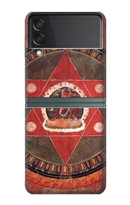 S2464 チベットのマンダラ Tibetan Mandala of the Naropa Tradition Samsung Galaxy Z Flip 3 5G バックケース、フリップケース・カバー