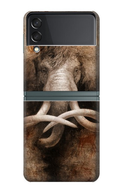 S3427 マンモス古代の洞窟芸術 Mammoth Ancient Cave Art Samsung Galaxy Z Flip 3 5G バックケース、フリップケース・カバー S3427 マンモス古代の洞窟芸術 Mammoth Ancient Cave Art Samsung Galaxy Z Flip 3 5G バックケース、フリップケース・カバー